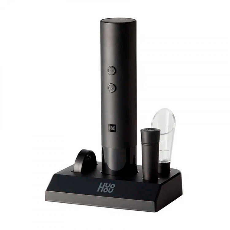 Электрический штопор с набором аксессуаров и подставкой HuoHou Electric Wine 5in1 Bottle Opener EWO-N1 Black (HU0239)