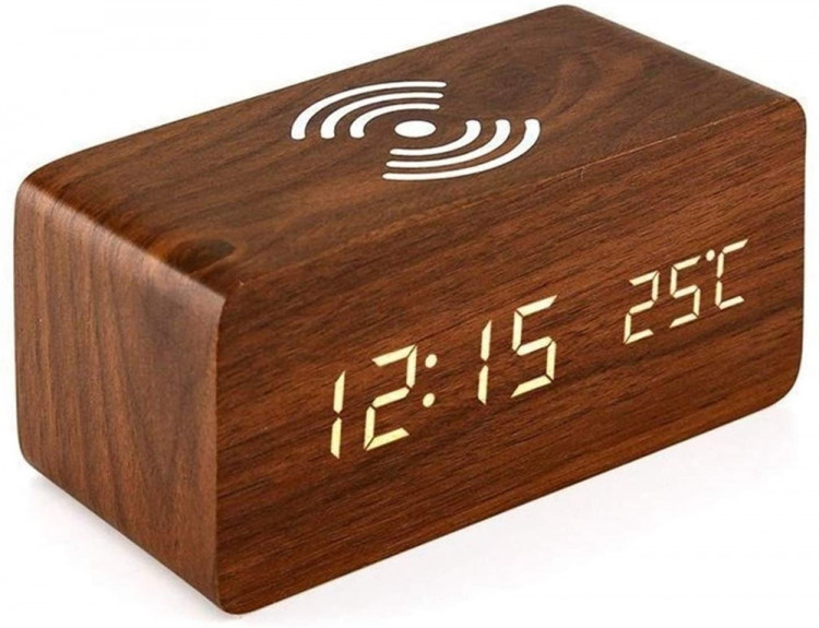 Часы-будильник с беспроводной зарядкой Qwerty Alarm Clock With Wireless Charging