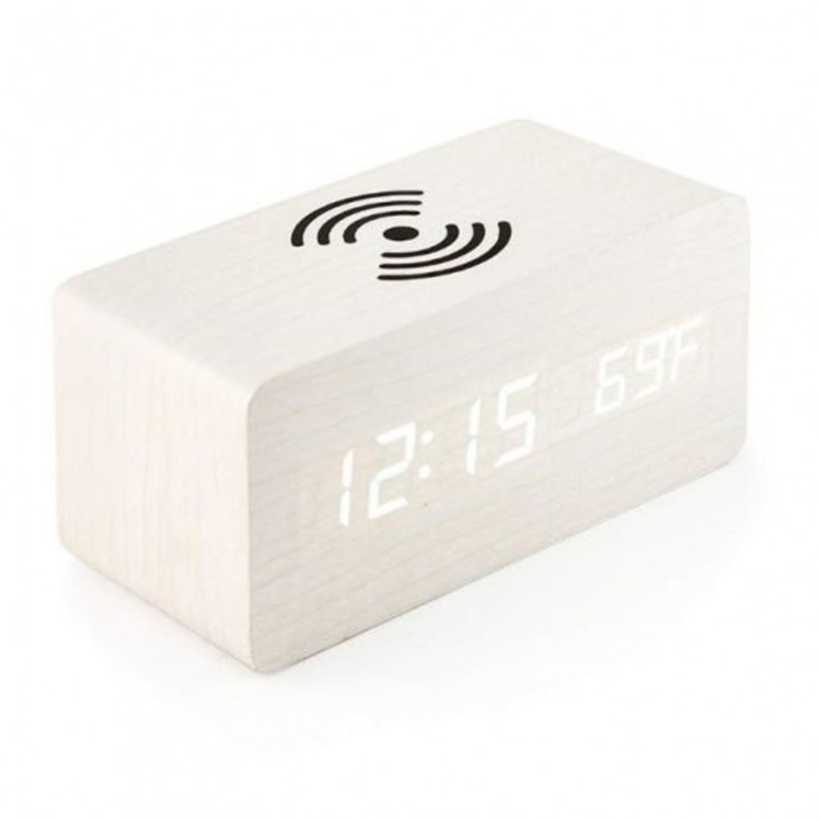 Часы-будильник с беспроводной зарядкой Qwerty Alarm Clock With Wireless Charging