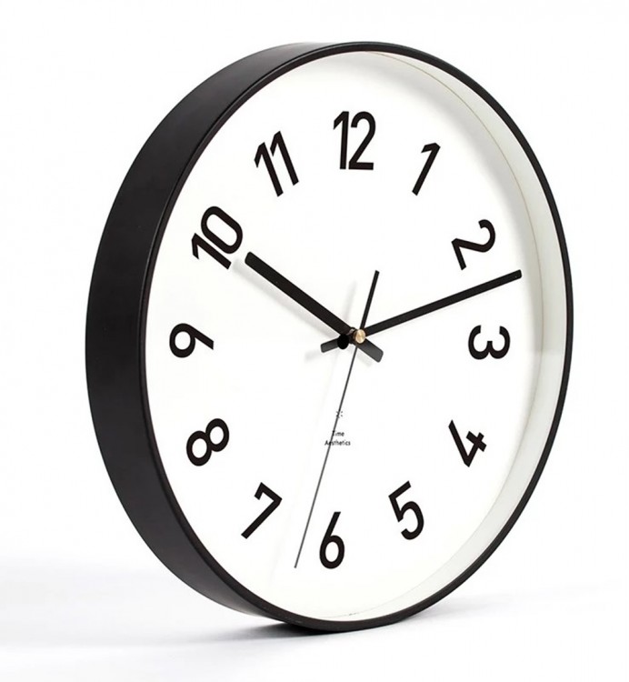 Часы настенные Xiaomi Mijia Yuihome Decor Wall Clock Black