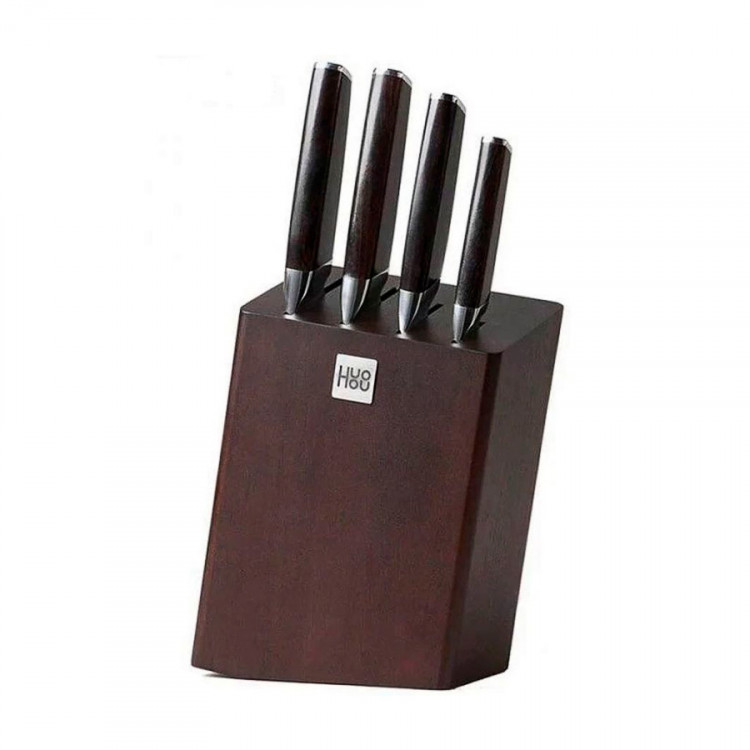 Набор стальных ножей Xiaomi HuoHou Composite Steel Kitchen Knife Set Black (HU0033)