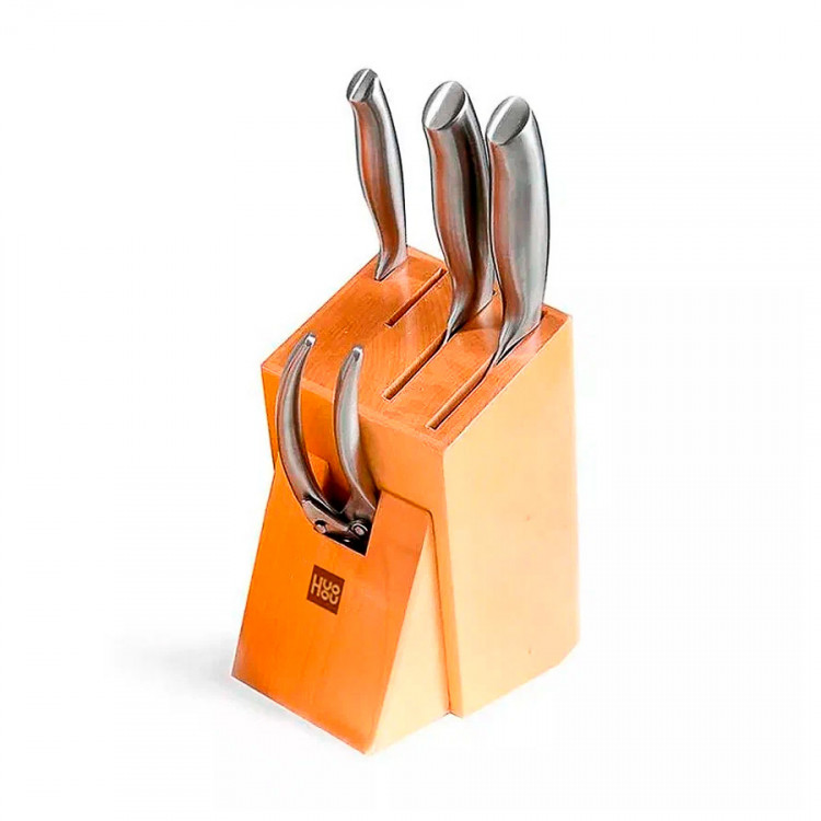 Набор стальных ножей Xiaomi HuoHou 6-Piece Stainless Steel Kitchen Knife Set Silver (HU0014)
