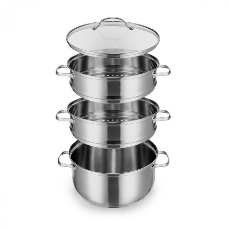 Кастрюля-пароварка Xiaomi Steamer Stainless Steel 2 яруса Silver
