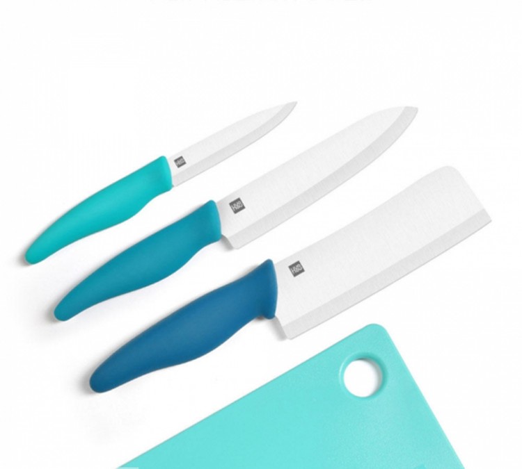 Набор кухонных ножей Xiaomi Huo Hou Ceramic Knife Chopping Block Kit Multicolour