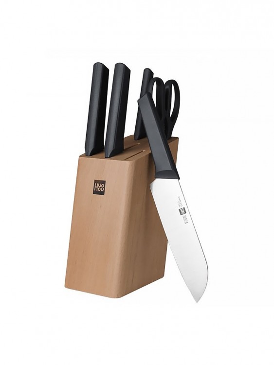 Набор кухонных ножей Xiaomi Huo Hou 6-Piece Kitchen Knife Set Lite Black (HU0057)