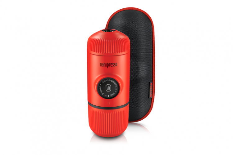 Карманная кофемашина Xiaomi Wacaco Nanopresso Elements + Чехол Lava Red (WCCLVRD)