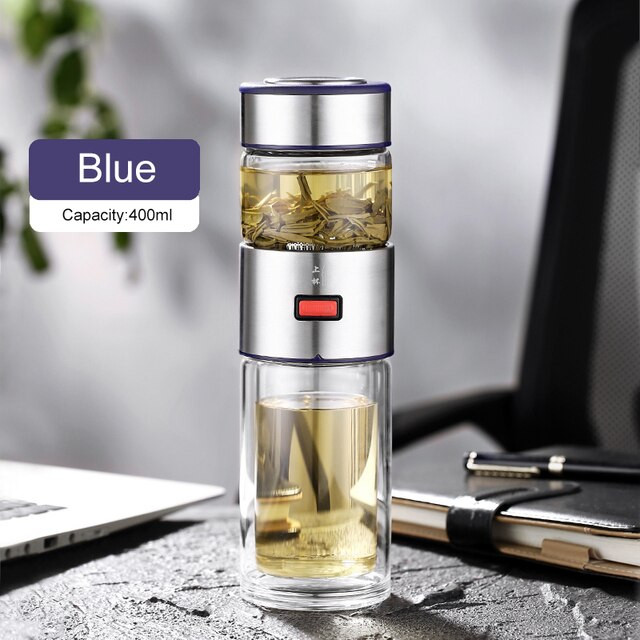 Заварочный термос 400 мл Xiaomi ЧайЧай Thermos Blue (GYBL740)