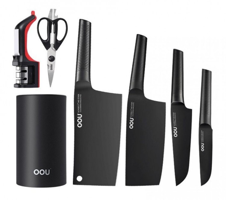 Набор кухонных ножей Xiaomi OOU Black Shark Kitchen Set Black (YUG8GYU)