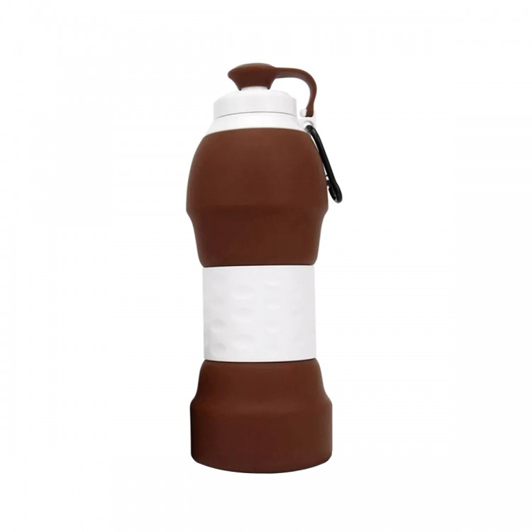 Силиконовая складная бутылка для воды Xiaomi Collapsible Silicone Water Bottle Brown