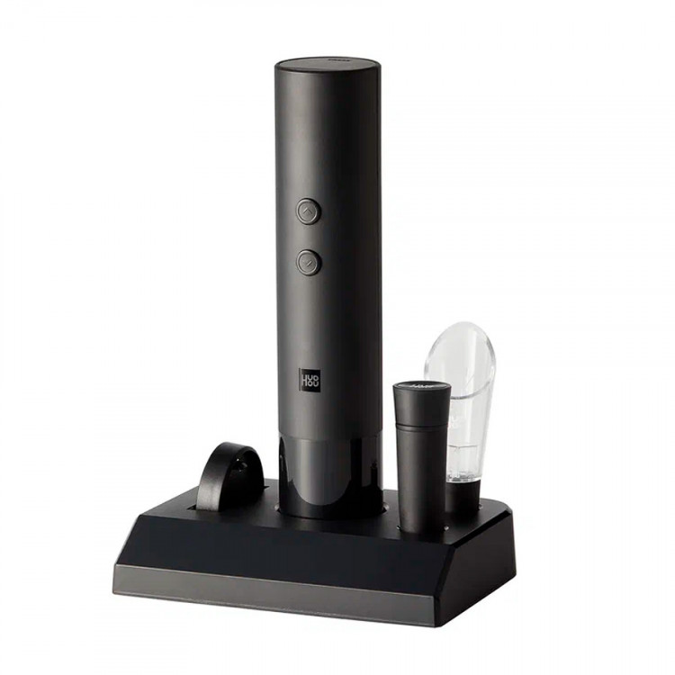 Электрический штопор с набором аксессуаров и подставкой Xiaomi HuoHou Electric Wine Bottle Opener 5 in 1 EWO-N1 Black (HU0239)