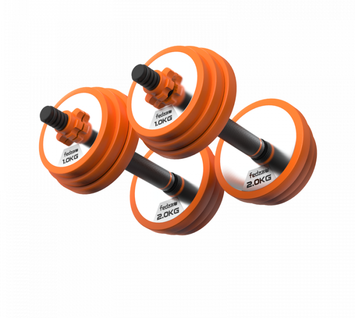 Спортивный набор для фитнеса Xiaomi Fed Filton Steel Home Fitness Dumbbells 15 kg Orange (FED-XM800915)