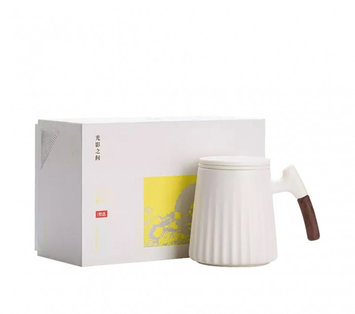 Фарфоровая чашка с керамическим фильтром Xiaomi Zesee Selected Ceramic Tea Cup White