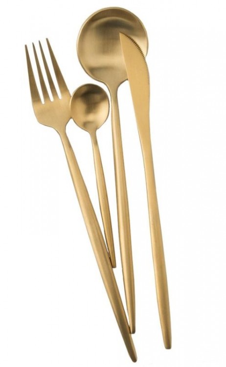 Набор столовых приборов Xiaomi Maison Maxx Modern Flatware Set Gold