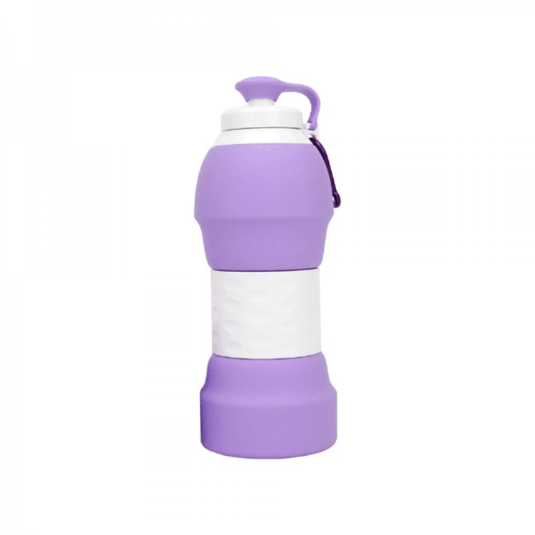 Силиконовая складная бутылка для воды Xiaomi Collapsible Silicone Water Bottle Purple