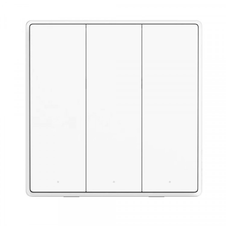Умный выключатель Xiaomi Aqara D1 с 3 кнопками и нейтралью White (ZNQBKG20LM)
