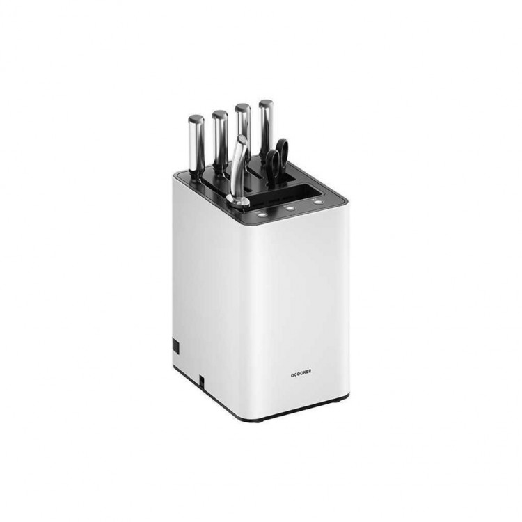 Подставка для кухонных ножей с точилкой и обеззараживанием Xiaomi White (QXDJ001ACM)