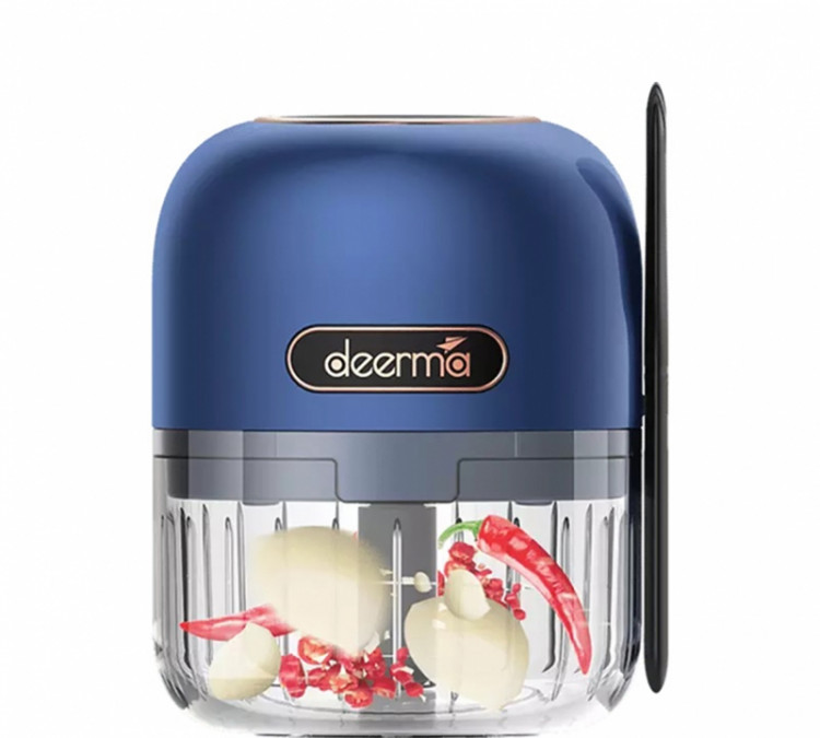 Беспроводной портативный блендер Xiaomi Deerma Wireless Electric Garlic Mixer Blue (JS200)
