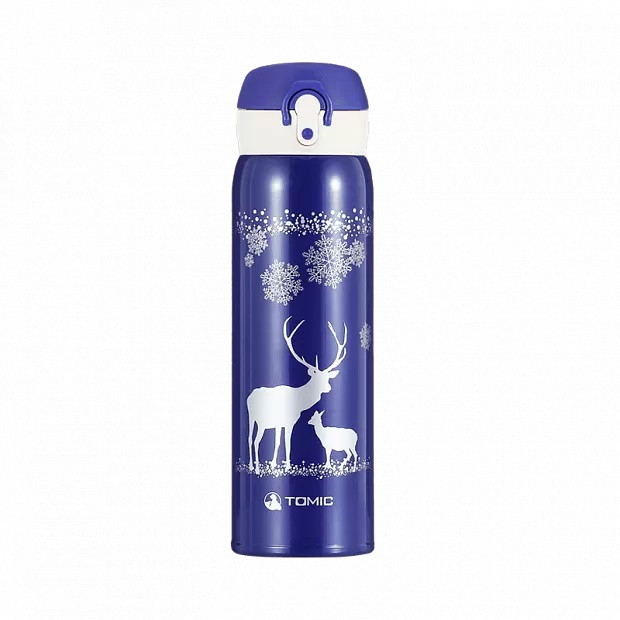 Термос Xiaomi Tomic Carved Fawn Christmas Mug 500 мл Blue